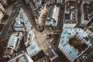 Un quartier de nantes vu du ciel